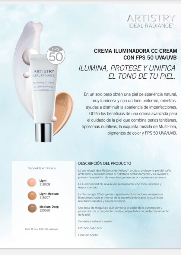 Crema iluminadora CC Cream